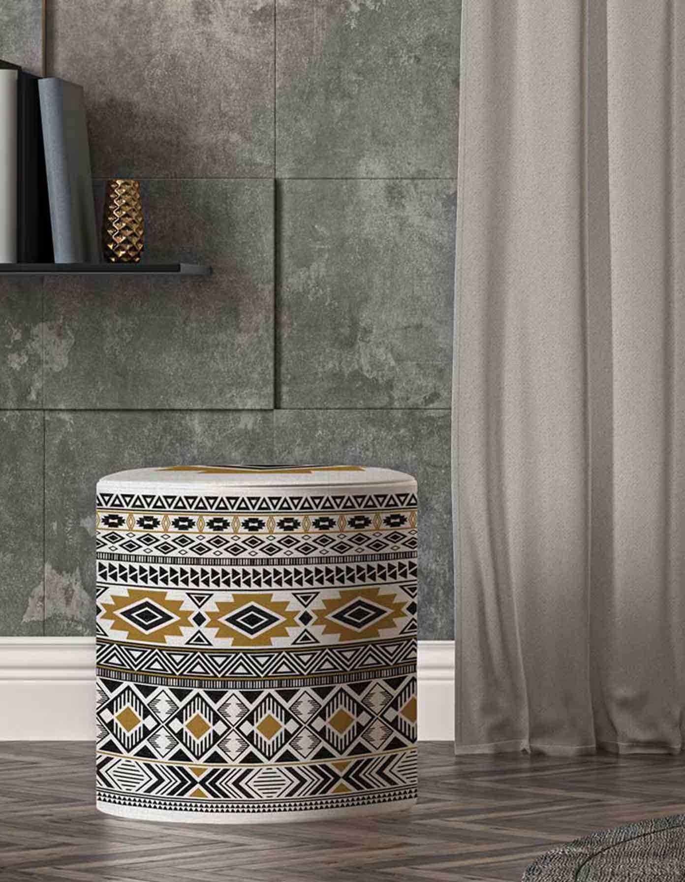 POUF-SH-104_ بف دائري قماش بتصميم عصري – موديل 104