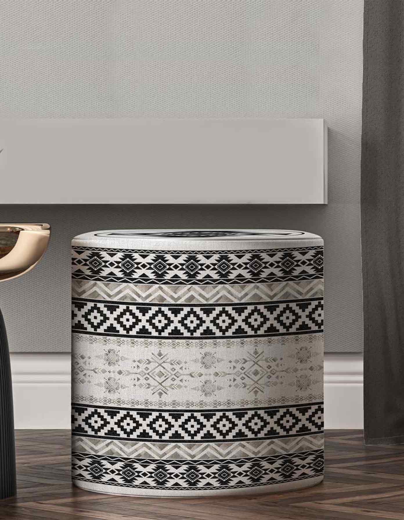 POUF-SH-157_ بف دائري قماش بتصميم عصري – موديل 157