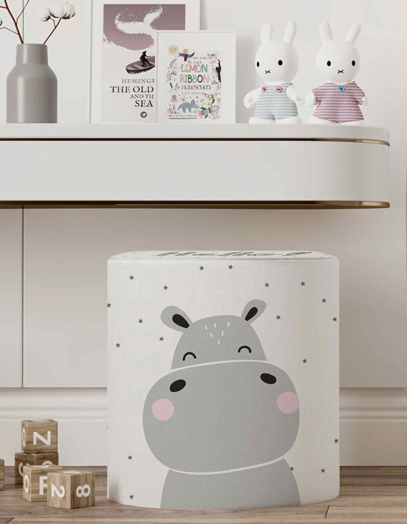 POUF-SH-173_ بف دائري قماش بتصميم عصري – موديل 173
