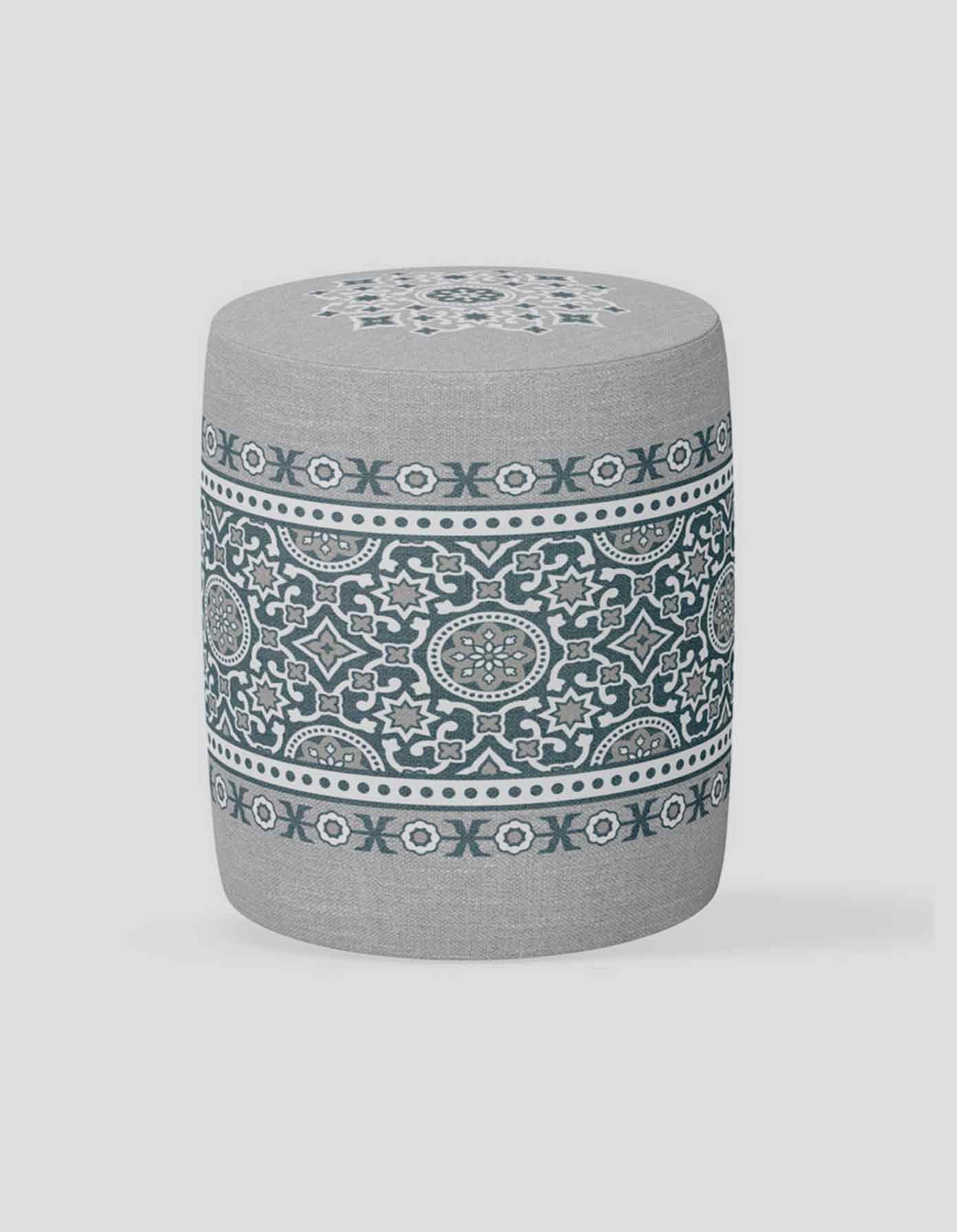 POUF-SH-177 Modern Design Round Fabric Buff - Model 177
