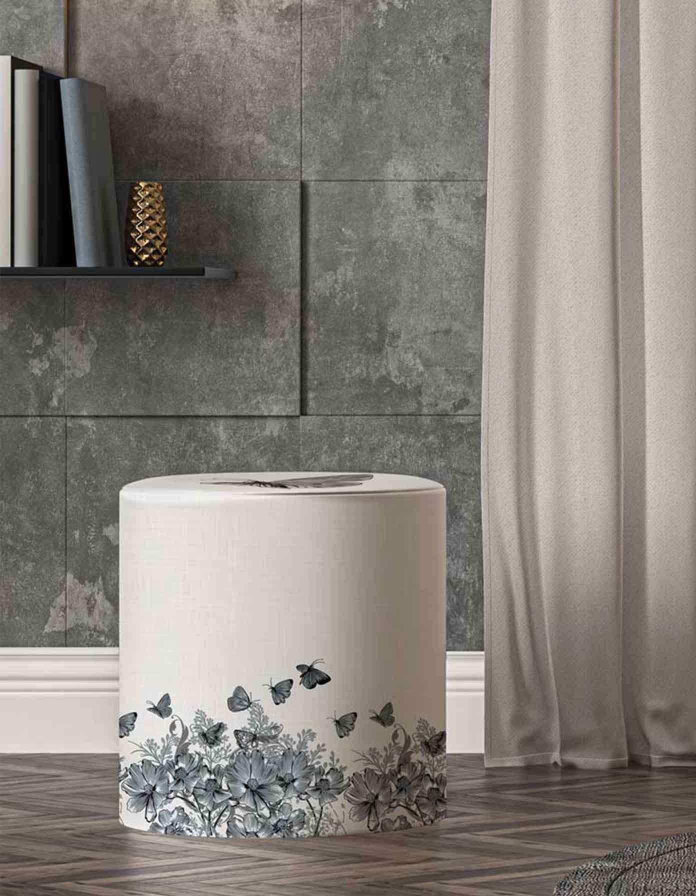 POUF-SH-216_ بف دائري قماش بتصميم عصري – موديل 216