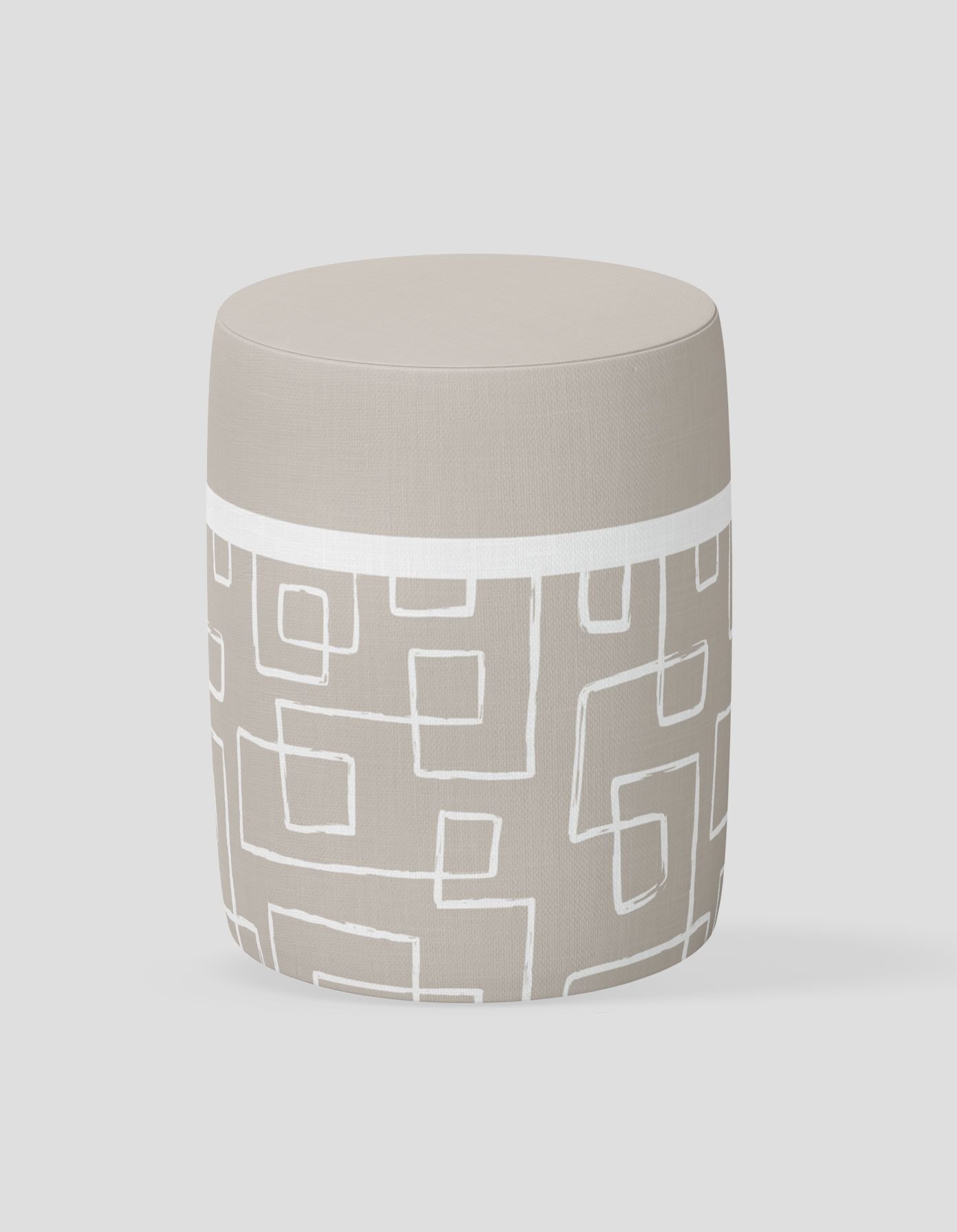 POUF-SH-282 بف دائري قماش بتصميم عصري – موديل 282
