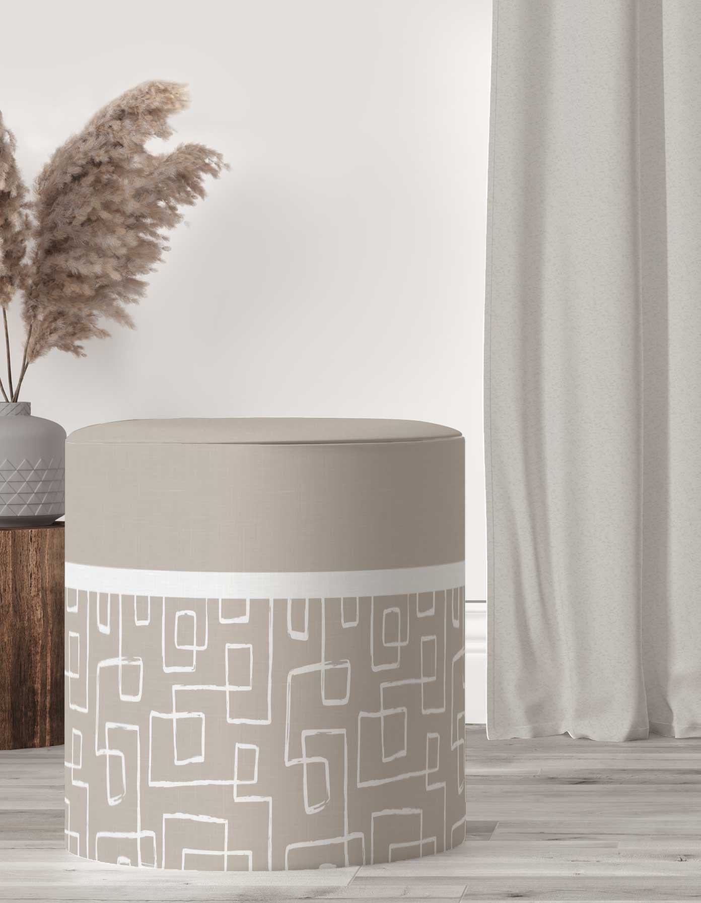 POUF-SH-282_ بف دائري قماش بتصميم عصري – موديل 282