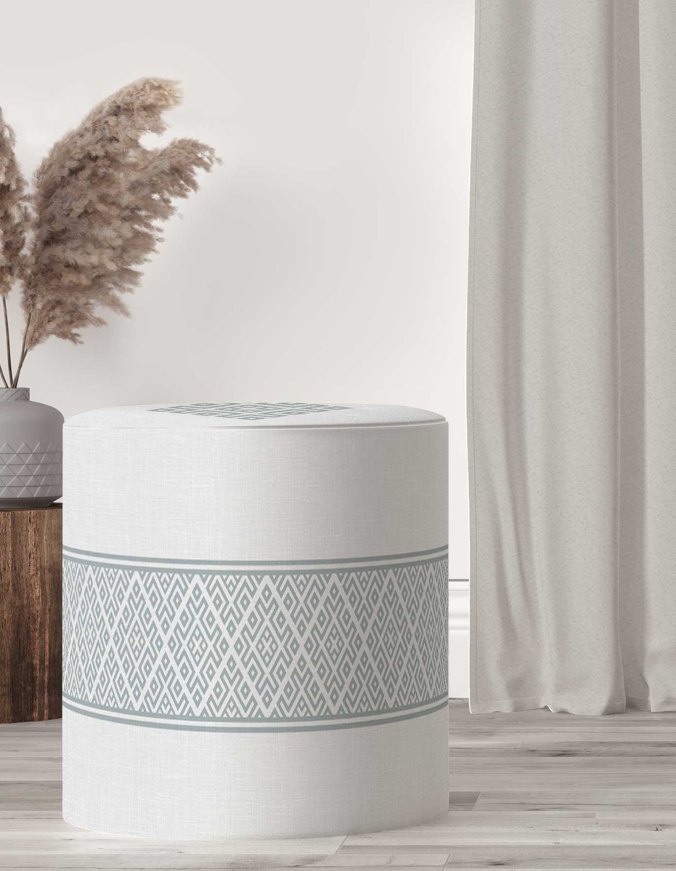 POUF-SH-285_ Modern Design Round Fabric Buff - Model 285