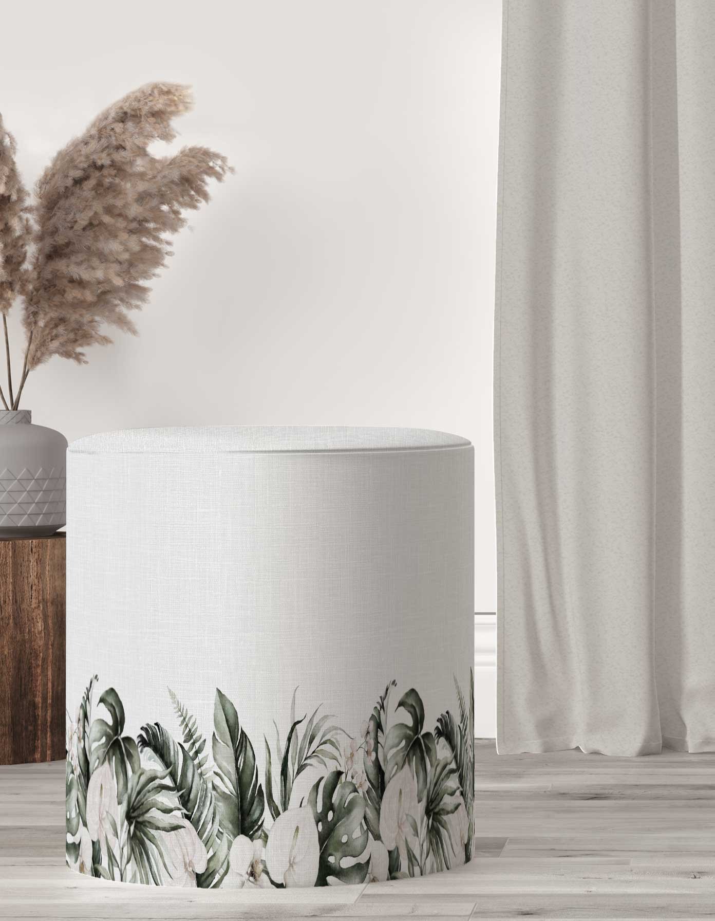 POUF-SH-286_ Modern Design Round Fabric Buff - Model 286