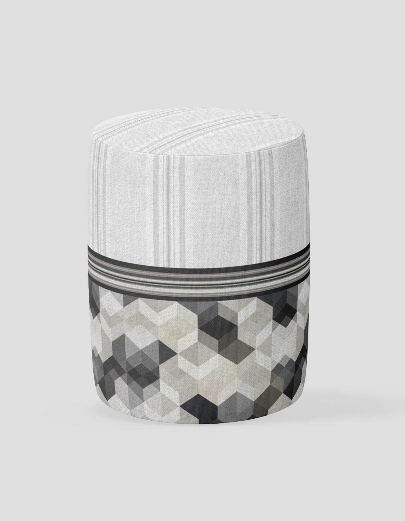 POUF-SH-91 بف دائري قماش بتصميم عصري – موديل 91