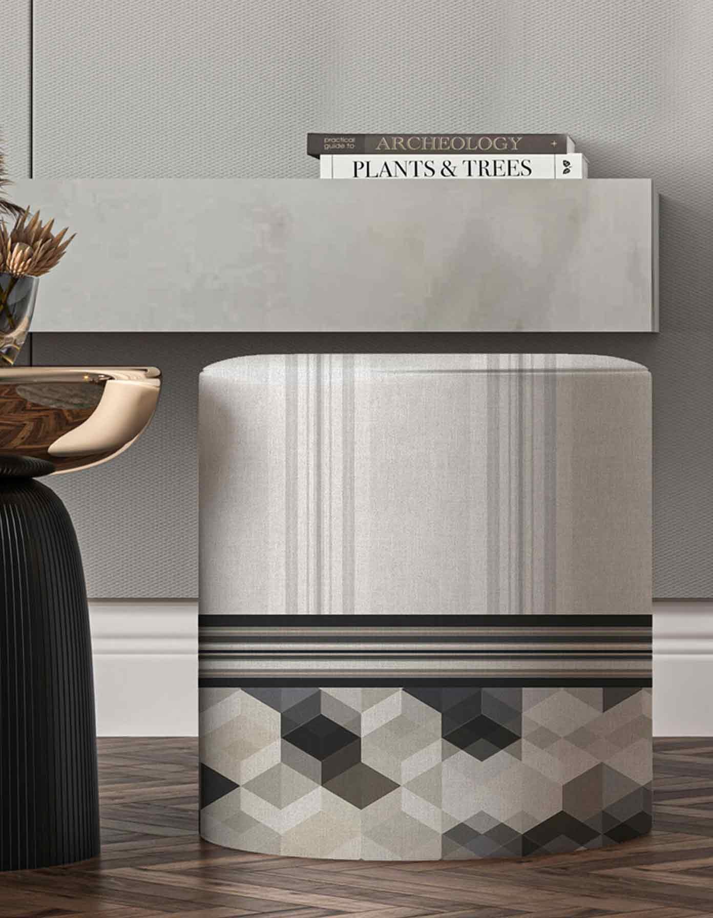 POUF-SH-91_ بف دائري قماش بتصميم عصري – موديل 91