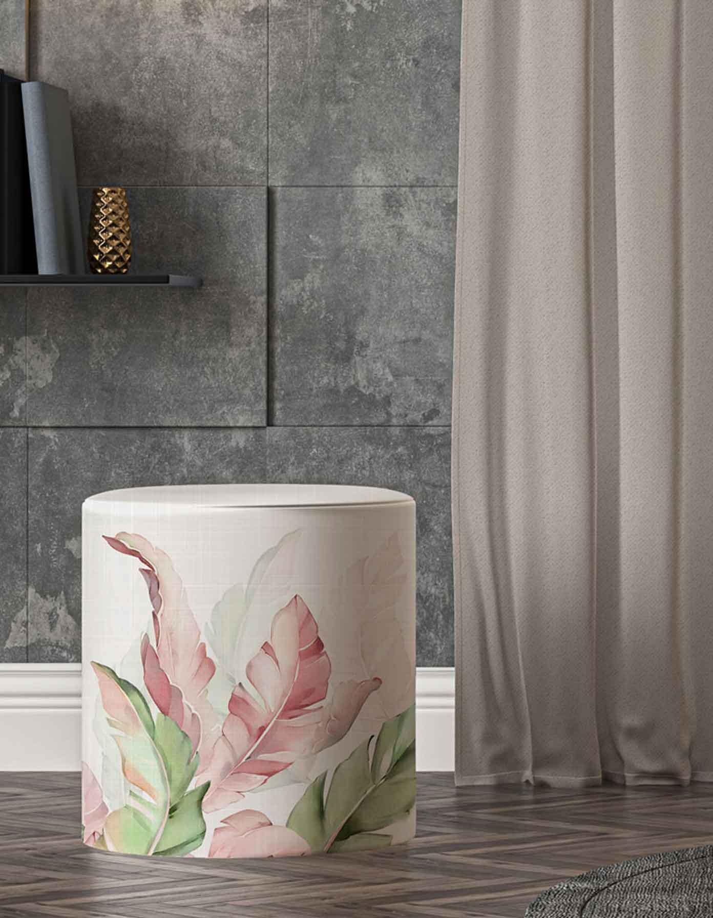 POUF-SH-95_ بف دائري قماش بتصميم عصري – موديل 95