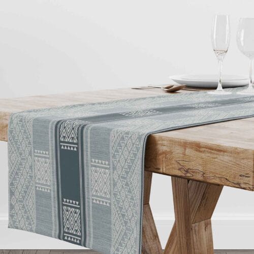 Printed fabric travel runner code 174