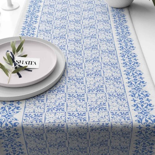 Printed fabric travel runner code 239