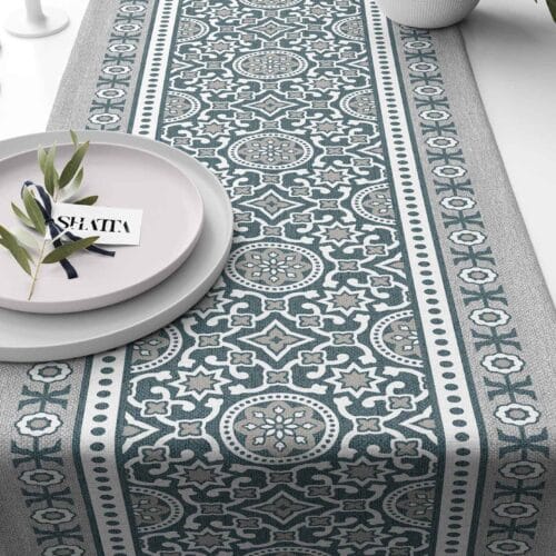 Printed fabric travel runner code 243