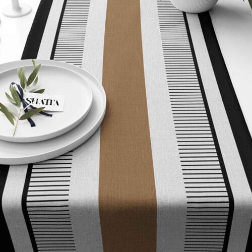 Printed fabric travel runner code 285