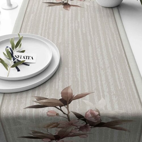Printed fabric travel runner code 287