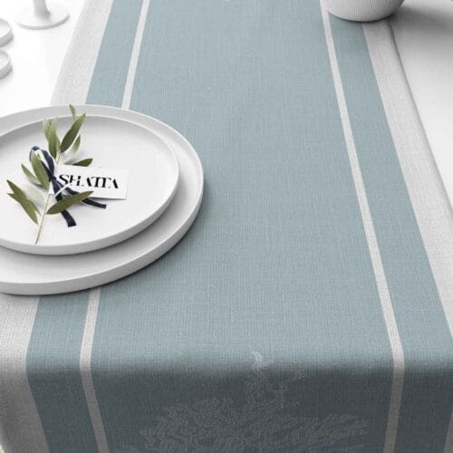 Printed fabric travel runner code 318