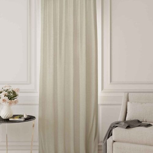 Lucien Creamy Curtain - Chanet Ribbon/Rings