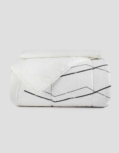 108151330409 Grande parure de lit matelassée 220 x 240 cm Blanc cassé Code 9