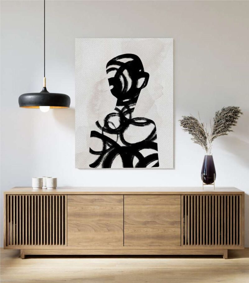 50300110100876 تابلوه MDF قماش تصميم 876 شخصيات