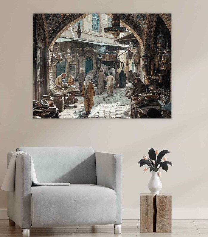 تابلوه MDF قماش تصميم 075 كلاسيكية