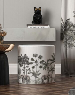 Veron Modern Round Pouf / Design 08