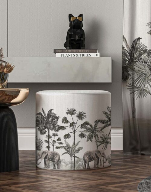 Veron Modern Round Pouf / Design 08