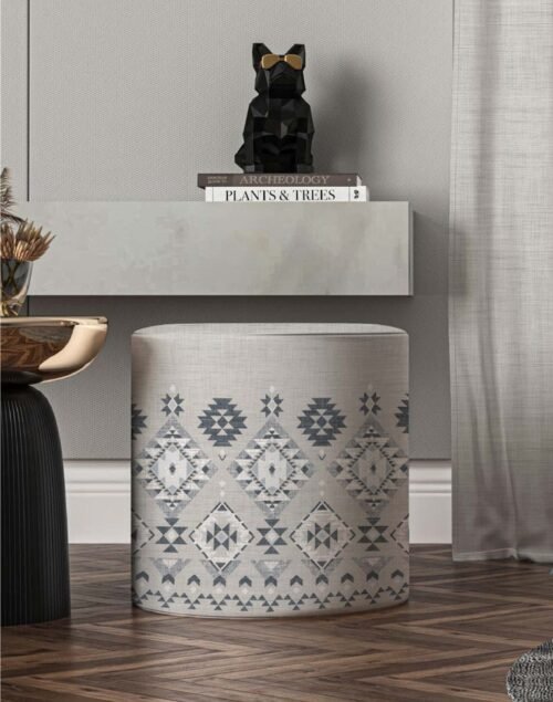 Veron Modern Round Pouf / Design 10