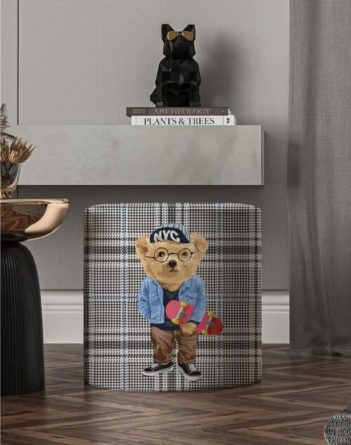 Veron Modern Round Pouf / Design 19