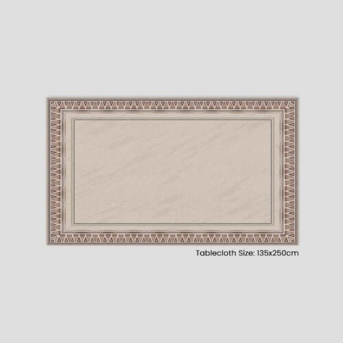 Tablecloth size: 135x250 cm, with a decorative design on the edges