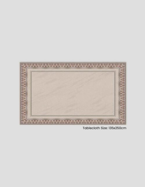 Tablecloth size: 135x250 cm, with a decorative design on the edges