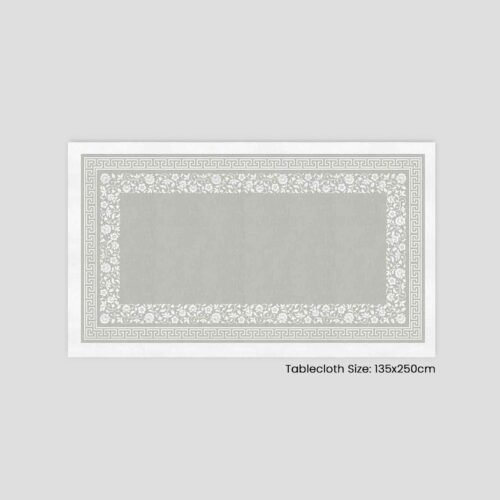 Tablecloth size: 135x250 cm, with a decorative design on the edges