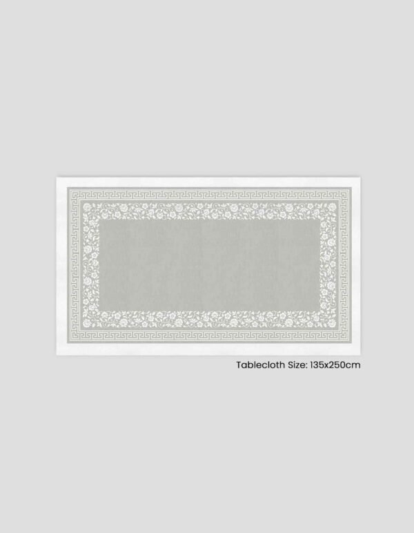 Tablecloth size: 135x250 cm, with a decorative design on the edges