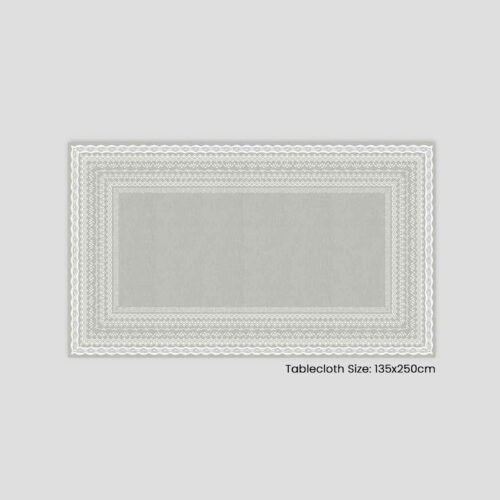 Tablecloth size: 135x250 cm, with a decorative border design