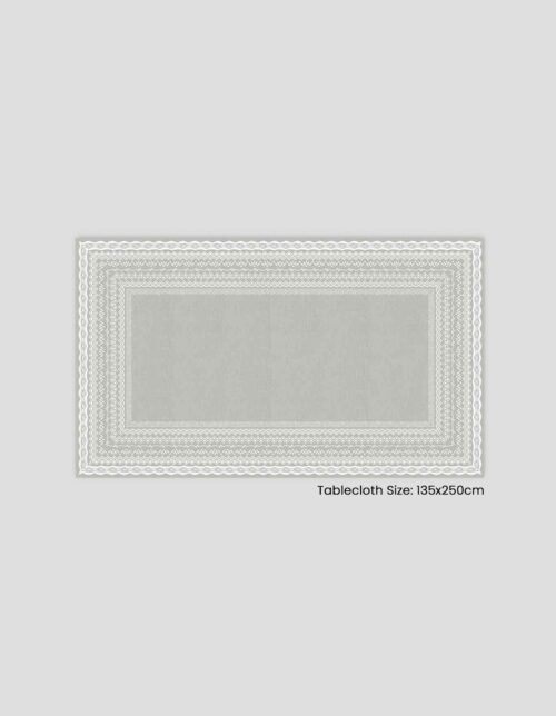 Tablecloth size: 135x250 cm, with a decorative border design