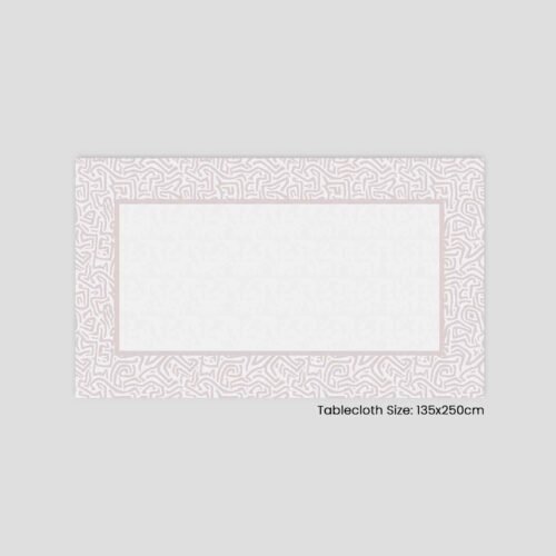 Tablecloth size: 135x250 cm, with a decorative design on the edges