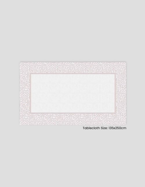 Tablecloth size: 135x250 cm, with a decorative design on the edges