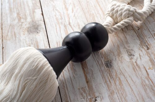 Double black ball curtain tieback