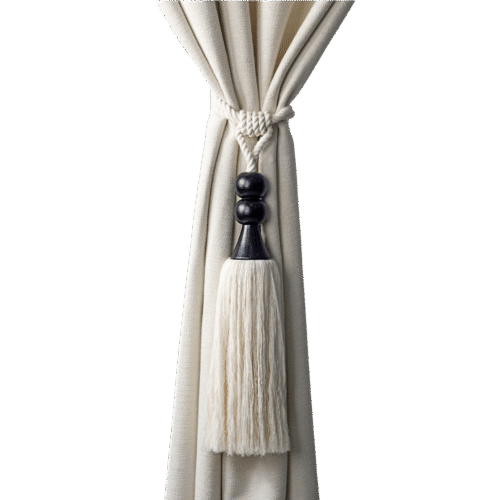 Double black ball curtain tieback