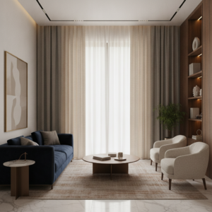 How to hang bedroom and living room curtains in a style of quiet luxury from Petalize